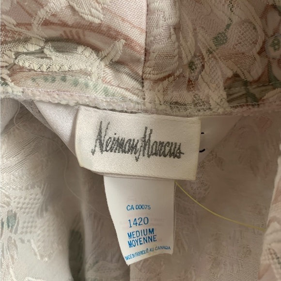 Neiman Marcus Floral Tie Tassel Waist Pocket Vintage Floor Length Robe Medium - Picture 4 of 6